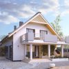 Проект дома с мансардой и цокольным этажом MD265