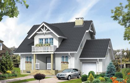 Проект дома с мансардой и цокольным этажом MD295 Проект дома с мансардой и цокольным этажом MD295