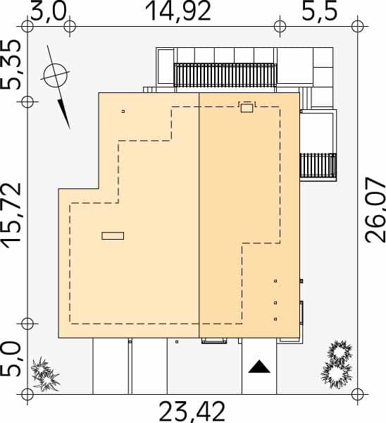 Проект дома с мансардой MD300 Проект дома с мансардой MD300