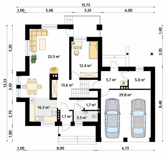Проект дома с мансардой MD310
