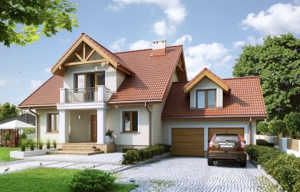 Проект дома с мансардой и цокольным этажом MD319