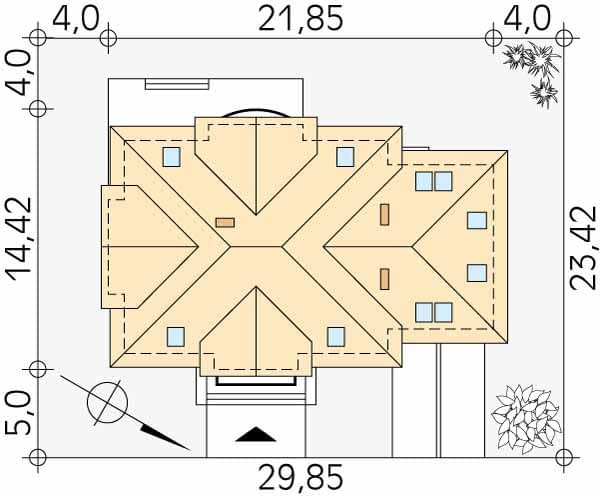 Проект дома с мансардой и цокольным этажом MD360 Проект дома с мансардой и цокольным этажом MD360